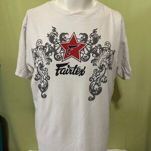 Fairtex Boxing MMA Martial Arts Men's Beige T Shirt Large